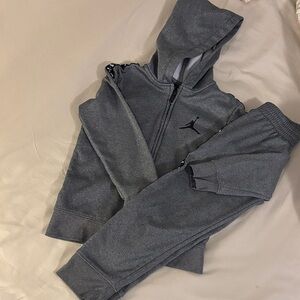 Jordan Kids' Dark Gray Zip Hoodie & Joggers Set